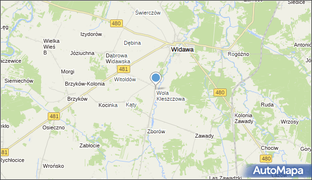 mapa Wola Kleszczowa, Wola Kleszczowa na mapie Targeo